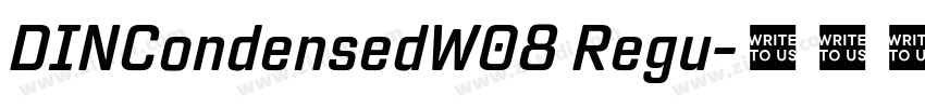 DINCondensedW08 Regu字体转换